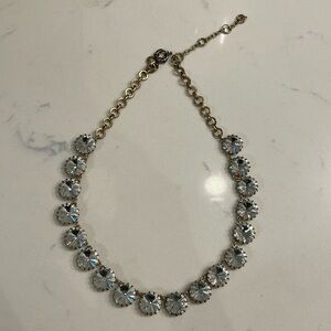 J. Crew Venus Flytrap Clear Crystal Costume Jewelry Necklace